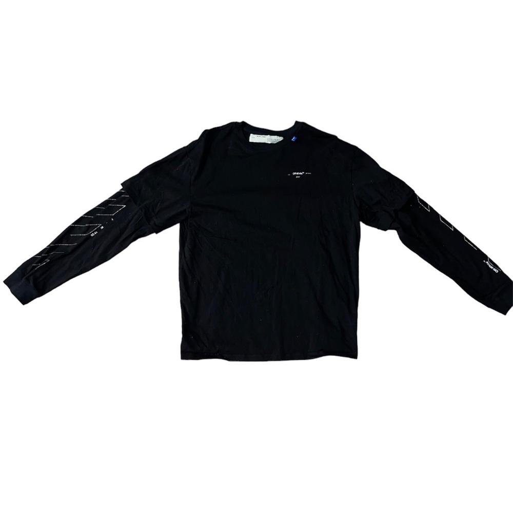 Off White LS Shirt with UNDERSHIRT attached size LARGE